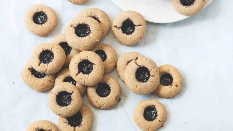 Důlkové sušenky s džemem