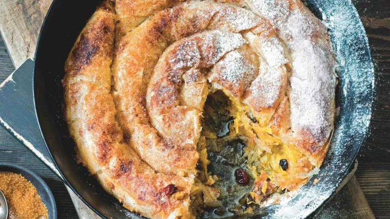 Dýňový štrúdl (bulharský tikvenik)