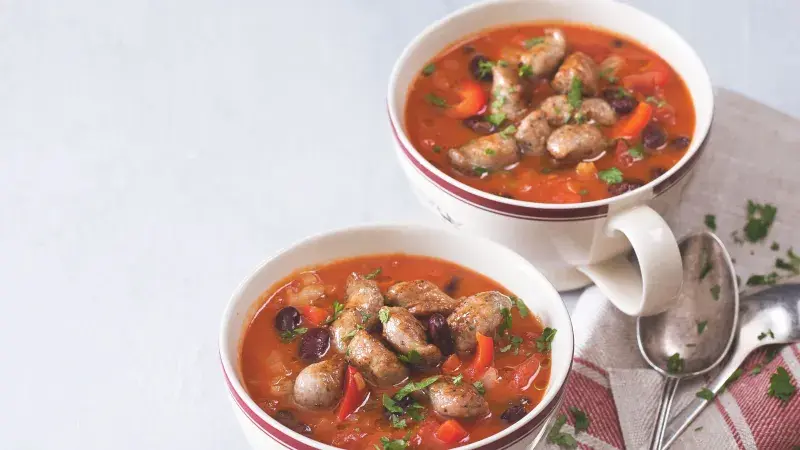 Fazolová polévka s klobáskami