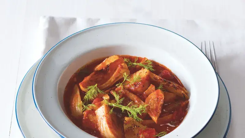  Fenyklovo-rajčatové ragú