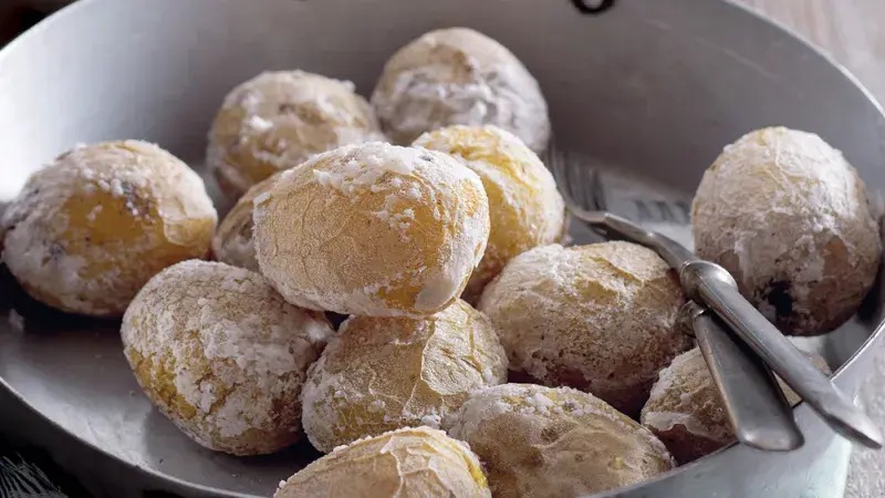 Brambory na loupačku s omáčkou pebre