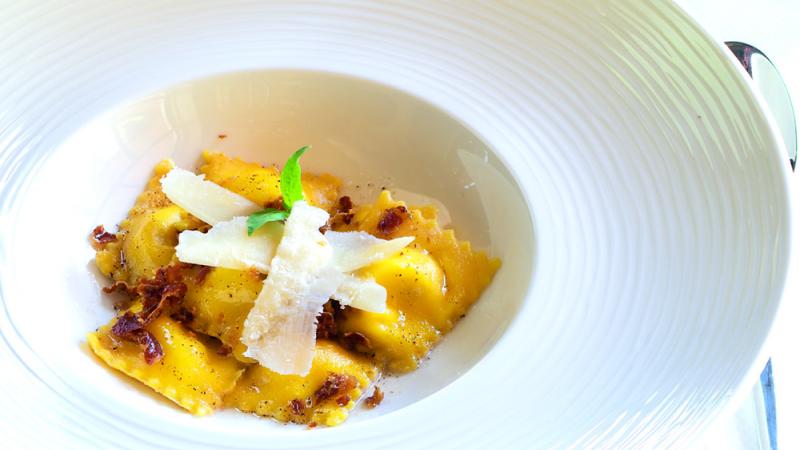 Ravioly carbonara