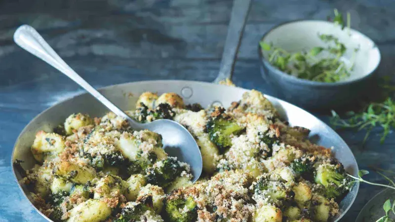 Gnocchi zapékané s brokolicí a špenátem