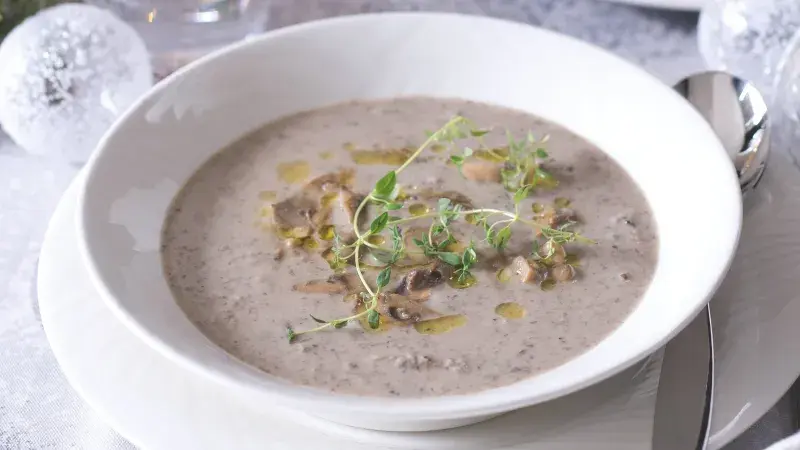 Houbová krémová polévka