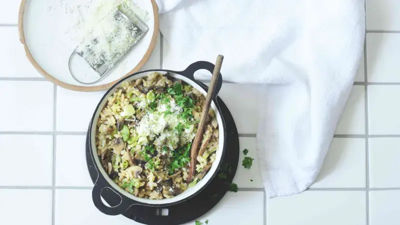 Houbové rizoto z trouby