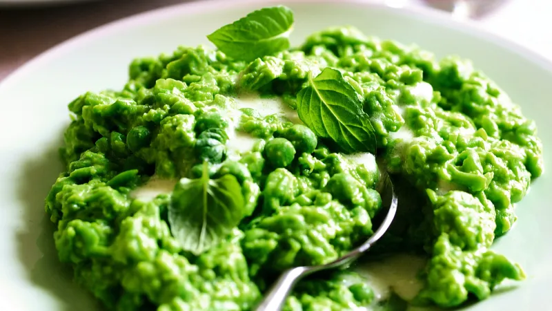 Hráškové pyré s mátou