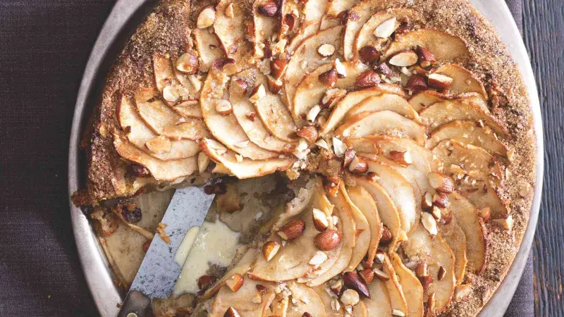 Mandlový koláč s jablky a javorovým sirupem
