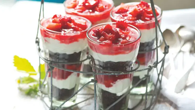 Jahodový míša do skleničky