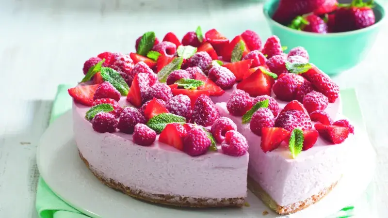 Jahodovo-ricottový dort