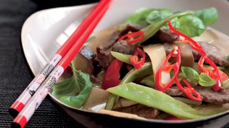 Zelené hovězí kari