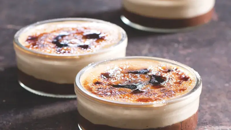 Kávové crème brûlée s čokoládou