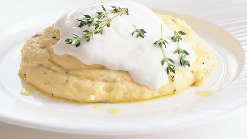 Kaše s mascarpone a tymiánem
