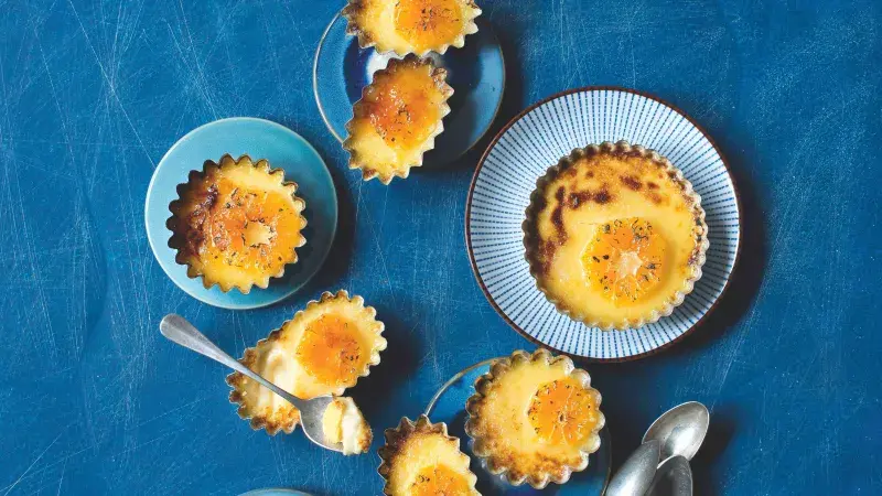 Klementinkové crème brûlée