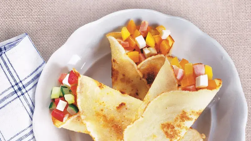 Slané palačinky se dvěma náplněmi