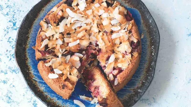 Kokosový koláč s ovocem