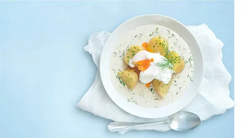 Koprovka s pošírovaným vejcem