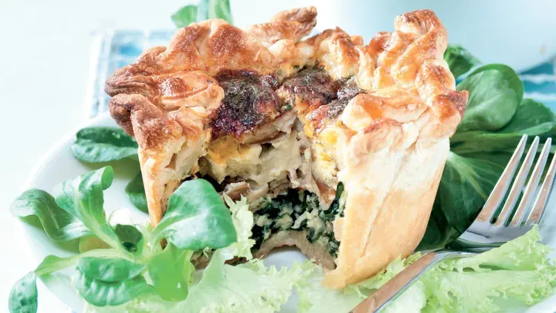 Košíčky s uzenou rybou a se špenátem