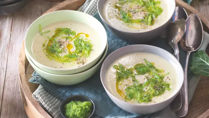 Krémová kedlubnová polévka