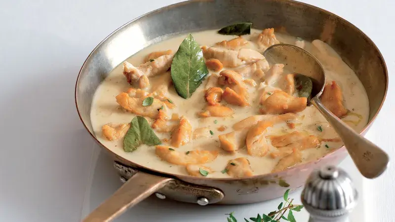 Krémové kuře na víně