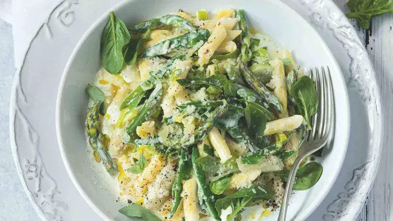 Krémové těstoviny primavera