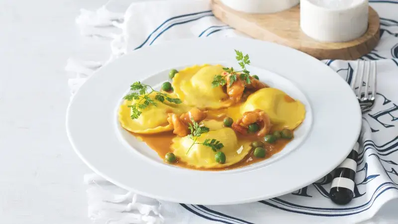 Girasoli s krevetovou náplní i omáčkou