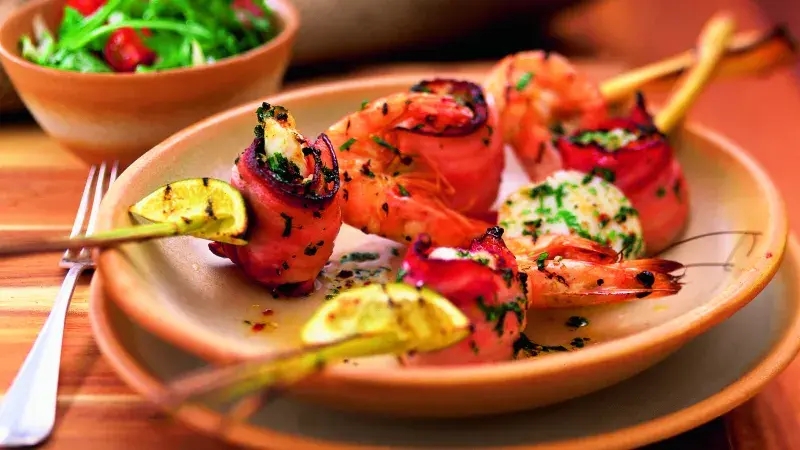 Špíz z mořského ďasa s bylinkami