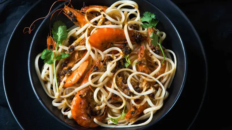 Krevety s uzenou solí