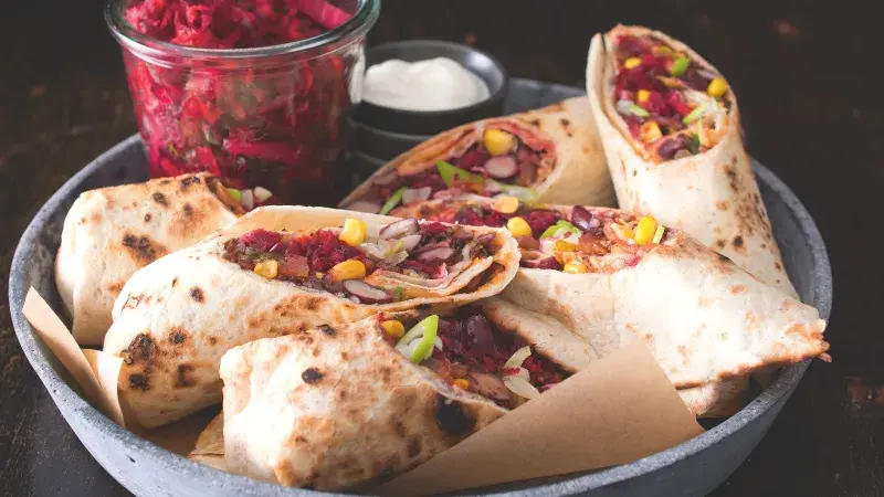 Burrito s kvašenou zeleninou