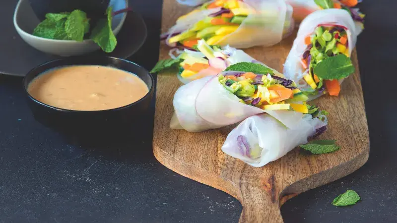 Letní veganské závitky