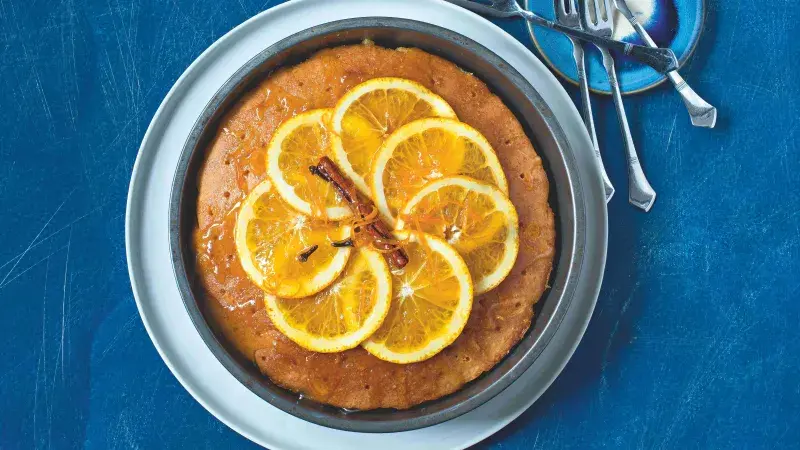 Mandlovo-pomerančový koláč