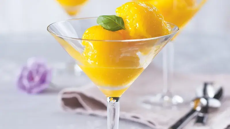 Mangovo-zázvorový sorbet