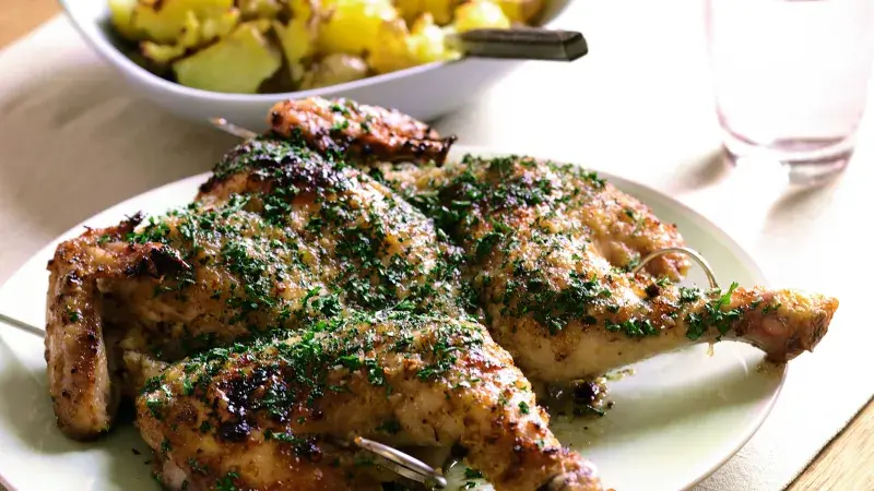 Marinované kuře pečené naplocho