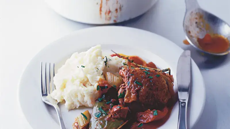 Kuře dušené na červeném víně