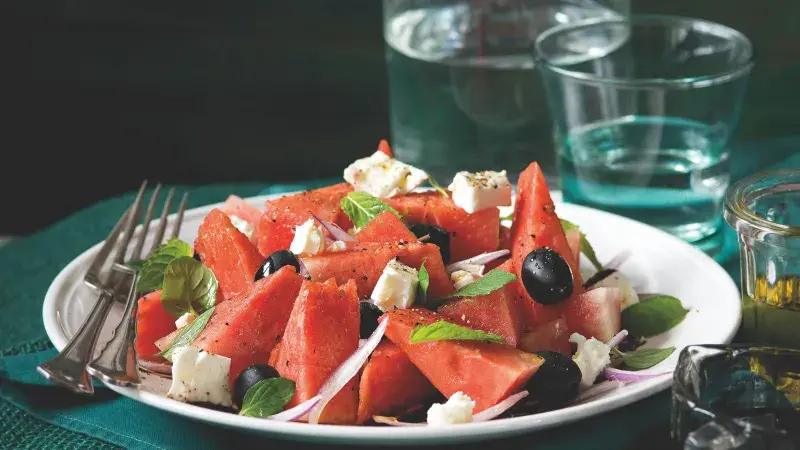 Melounový salát s mátou & fetou