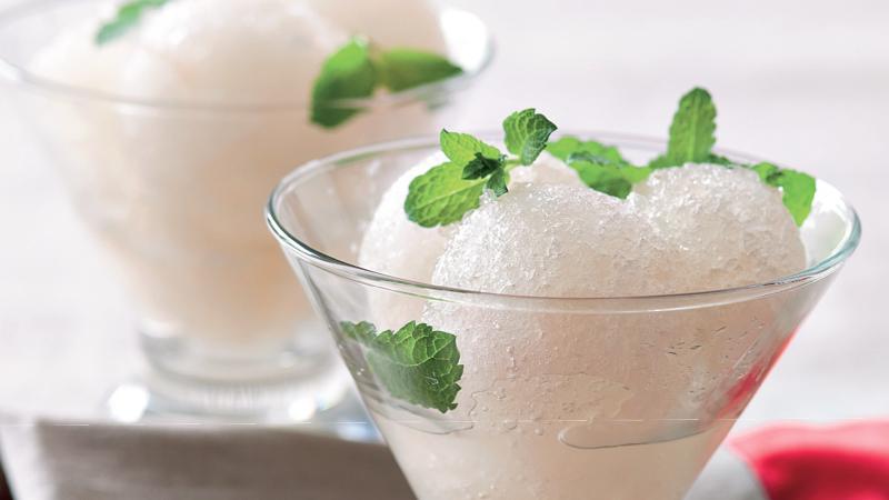 Mátový sorbet s jasmínovým čajem