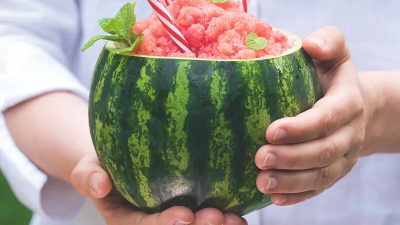 Melounovo-okurková tříšť