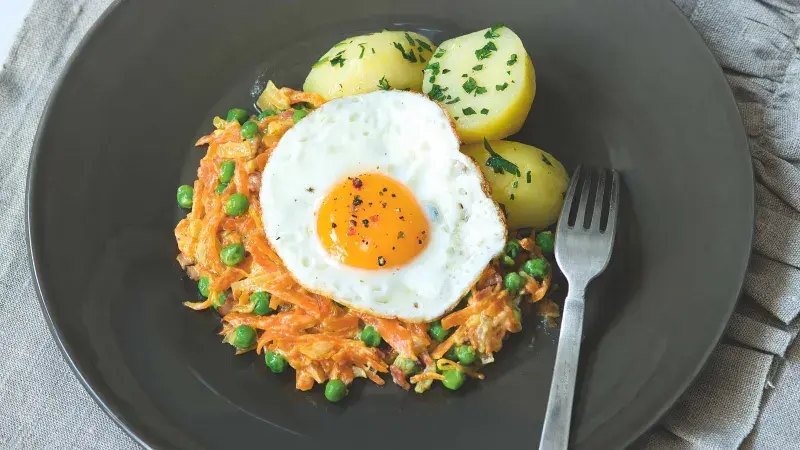 Dušená mrkev s hráškem