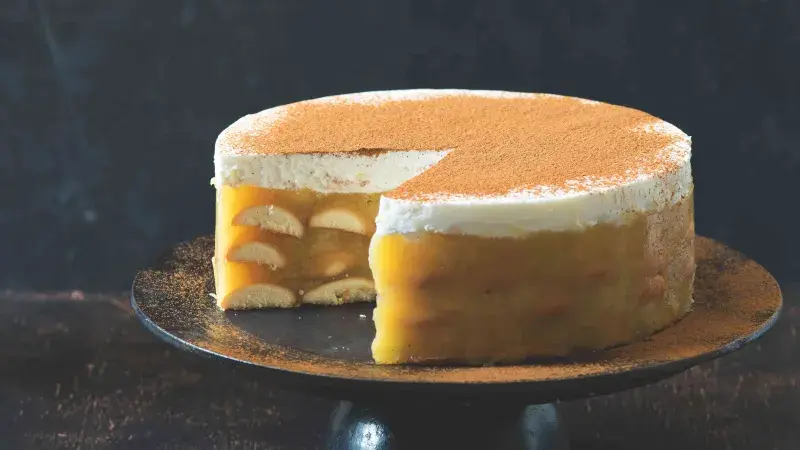 Nepečený jablečný dort