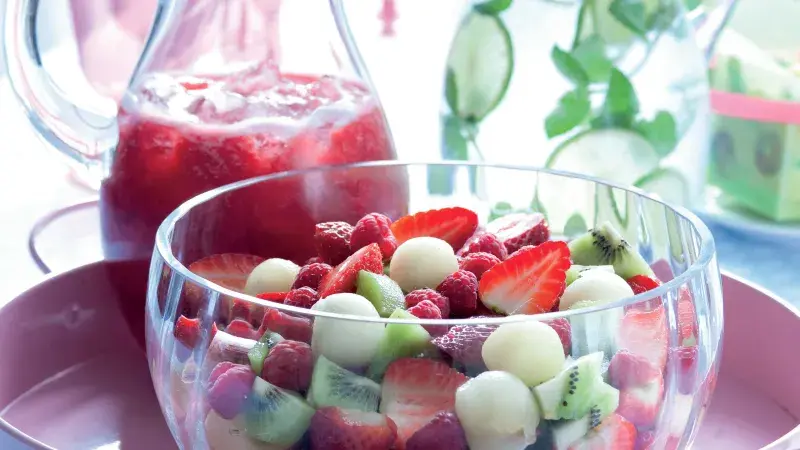 Malinový ledový čaj