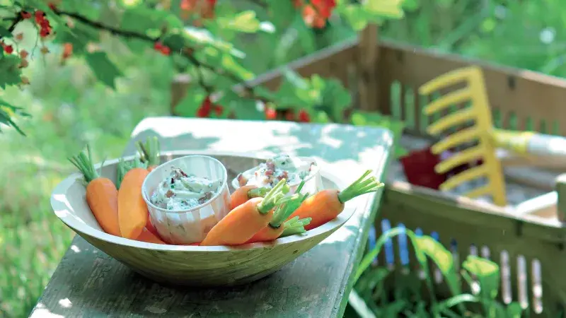 Pažitkový dip s mrkvičkou