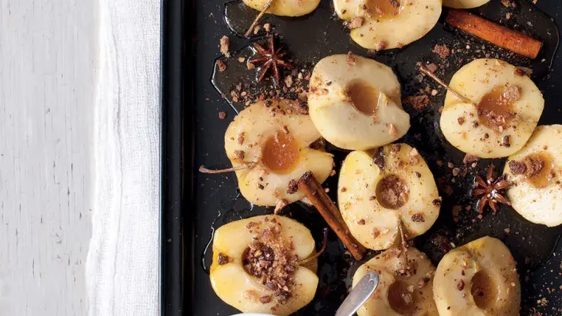 Pečená jablka v medu s tvarohovým krémem