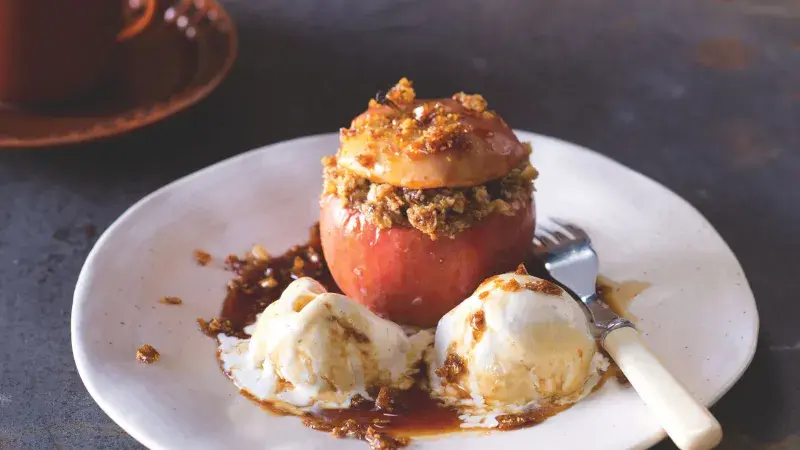 pečená jablka se zmrzlinou