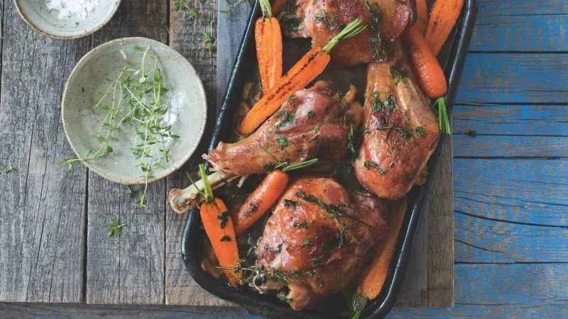 Pečená krůtí stehna