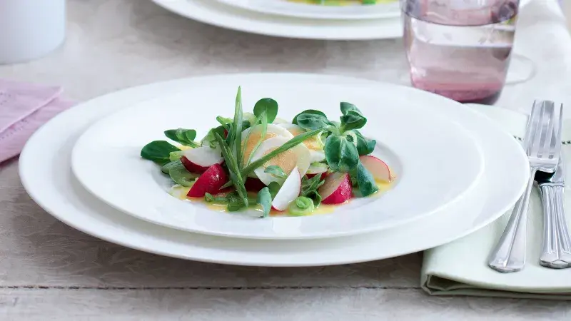 Polníčkový salát s vejci