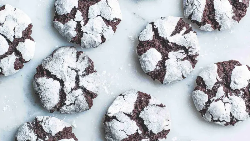 Popraskané čokoládové sušenky