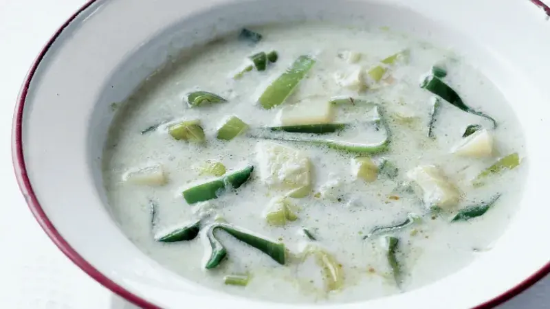 Pórková polévka se smetanou