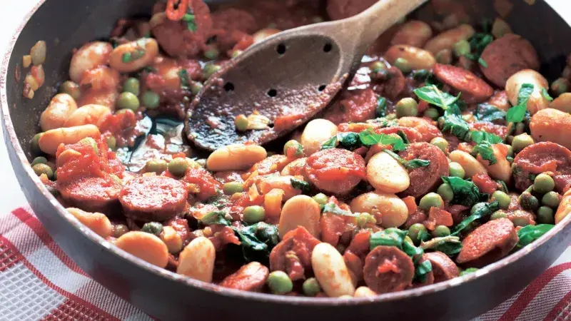 Ranní fazole s chorizem