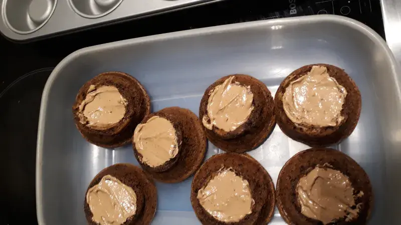 Čokoládové muffiny s náplní