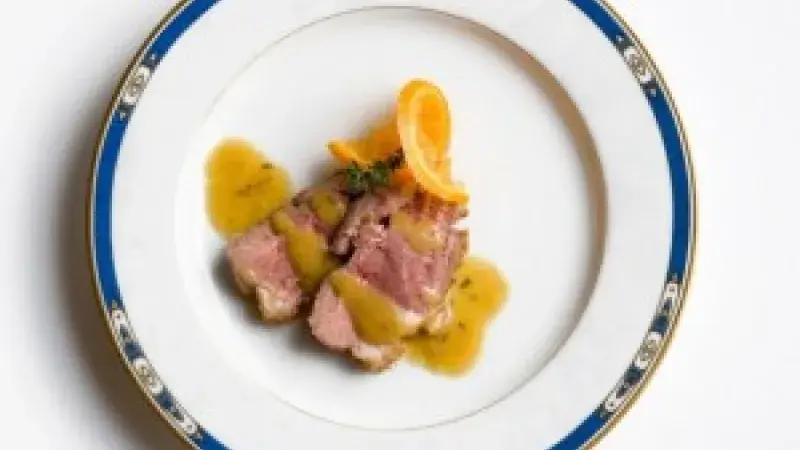 Pečené kačacie prsia s pomarančovou omáčkou