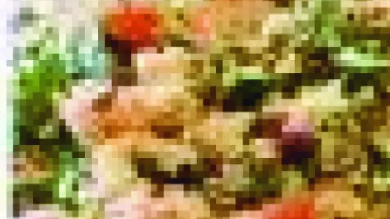 Zlaté krevety s ochuceným kuskusem